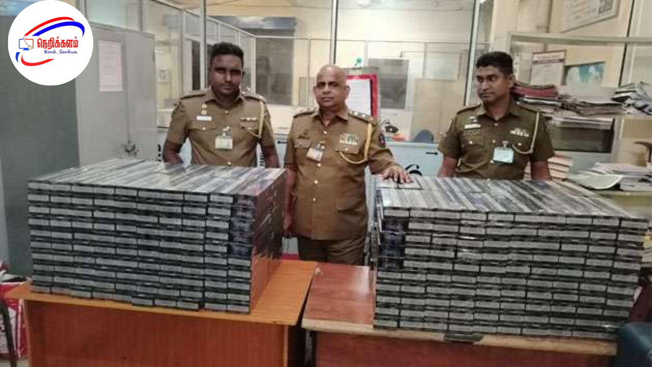 கட்டுநாயக்க விமான நிலையத்தில் ரூ. 1.78 கோடி பெறுமதியுள்ள கடத்தல் சிகரெட்டுகள் பறிமுதல் – மூவர் கைது