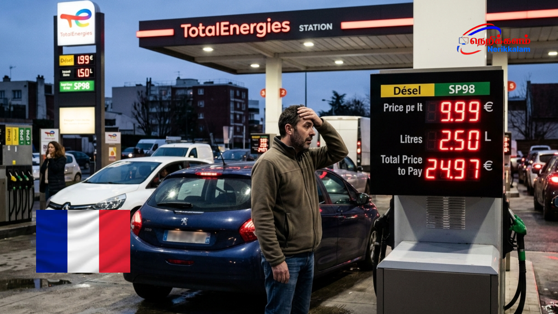 பிரான்சில் லிட்டர் எரிபொருள் ‘9.99 யூரோ அதிர்ச்சியில் வாகன ஓட்டிகள்