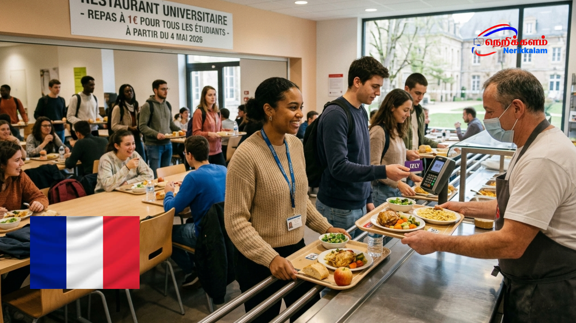 மாணவர்களுக்கு அனைவருக்கும் 1 யூரோ உணவு, மே 4 முதல் புதிய திட்டம்