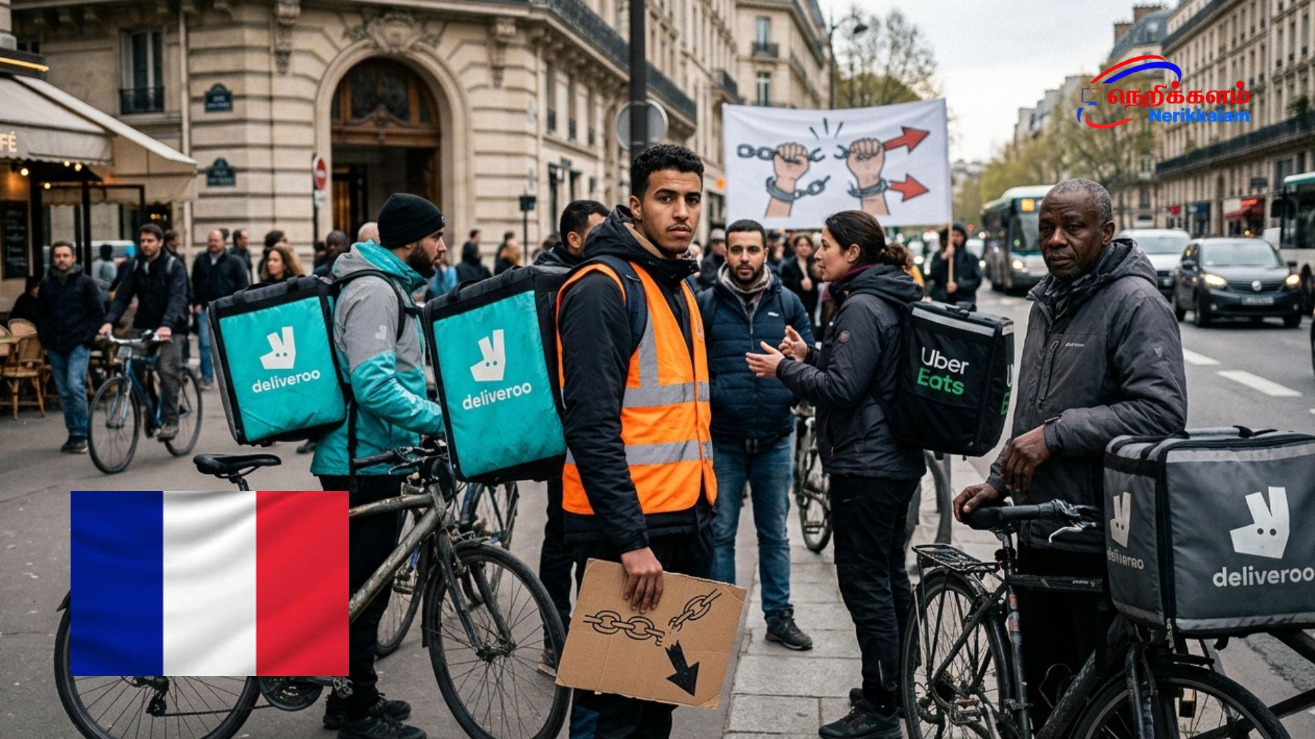 பிரான்ஸில் Deliveroo, Uber Eats மீது மனிதக் கடத்தல் குற்றச்சாட்டு