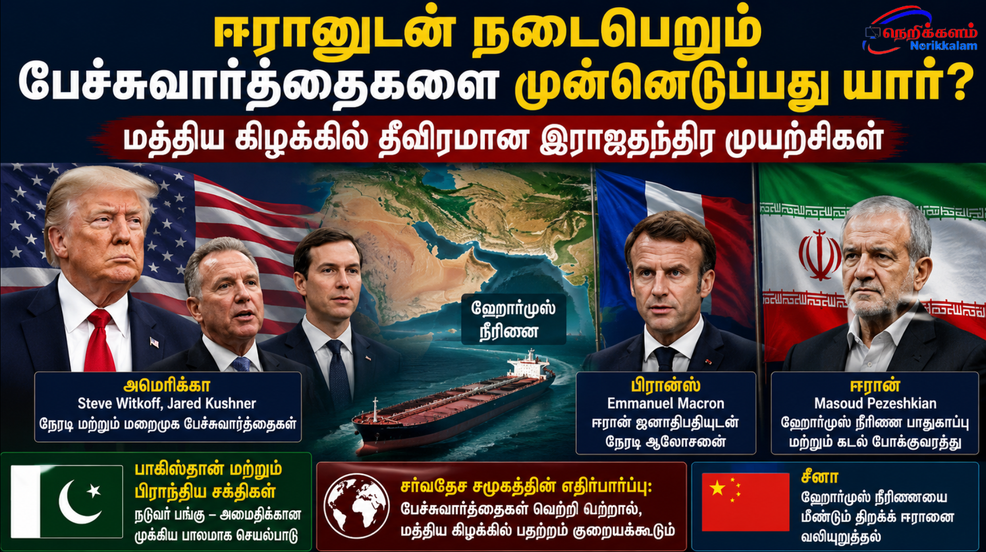 ஈரானுடன் நடைபெறும் பேச்சுவார்த்தைகளை முன்னெடுப்பது யார்? மத்திய கிழக்கில் தீவிரமான இராஜதந்திர முயற்சிகள்