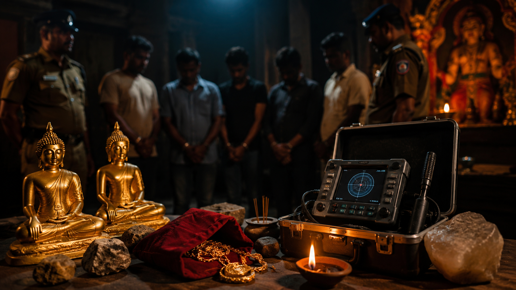 சிலாவ் பொக்கிஷ நாடகம் அம்பலம் ஐந்து பேர் கைது