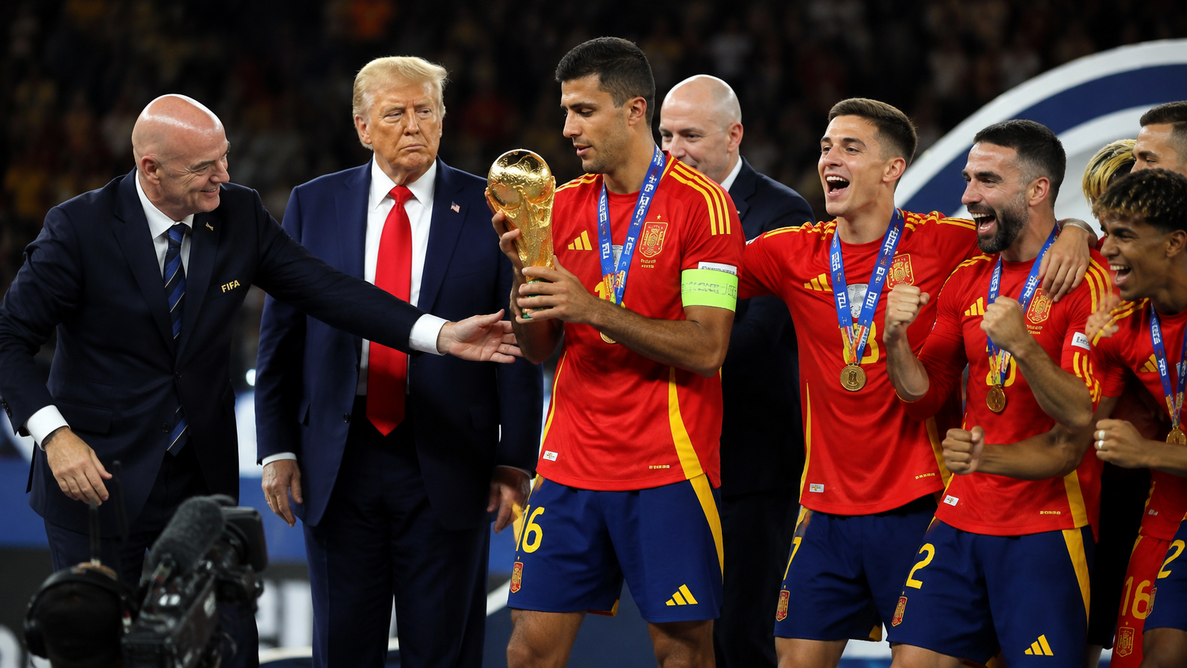FIFA உலகக் கோப்பை பரிசளிப்பு விழாவில் ட்ரம்பின் நடத்தை ஊடகங்களில் சர்ச்சை